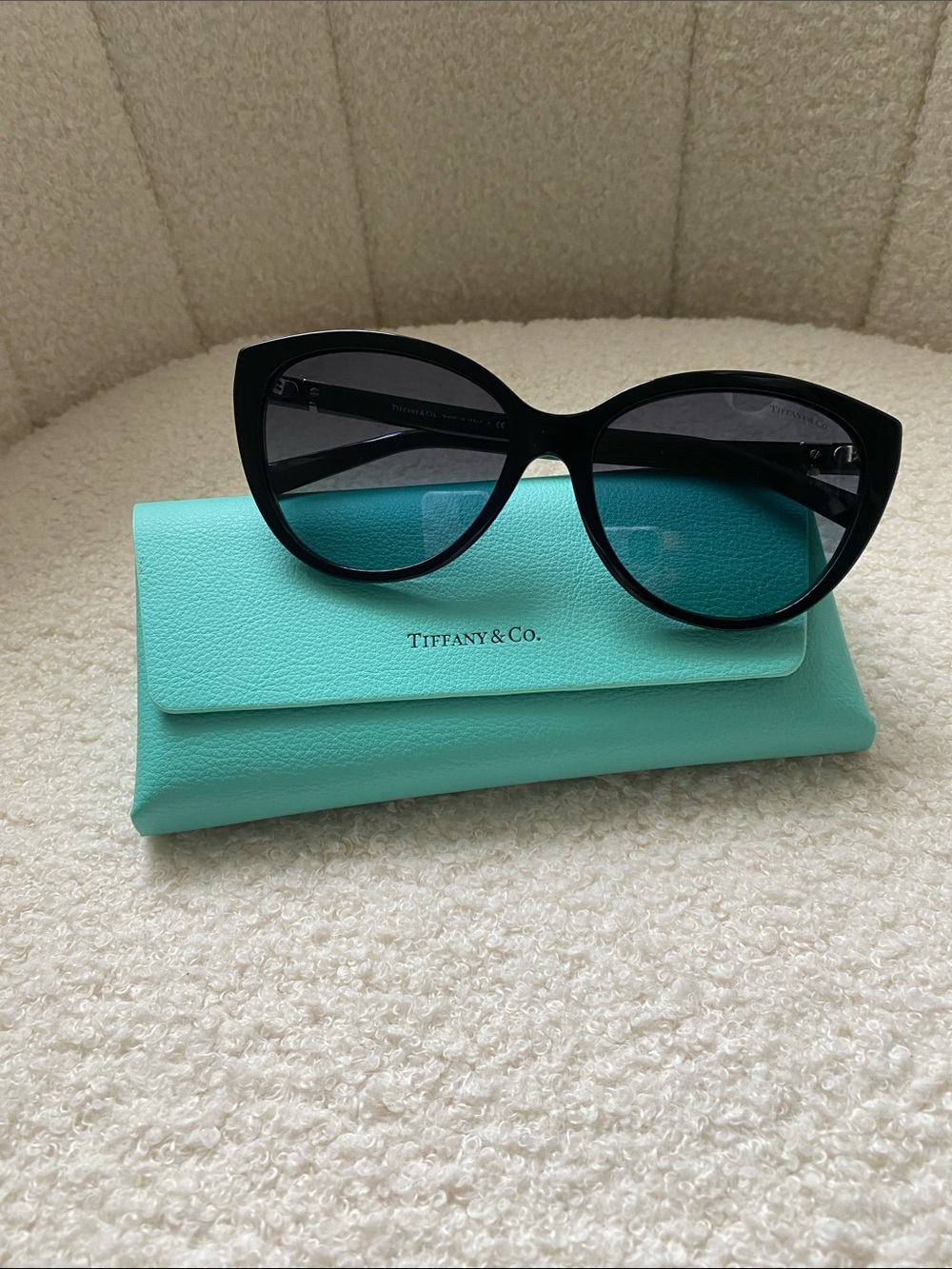 Tiffany & Co. Black Sunglasses with Tiffany Blue Case
